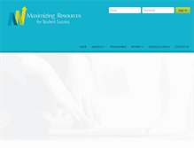 Tablet Screenshot of maximizingresources.org